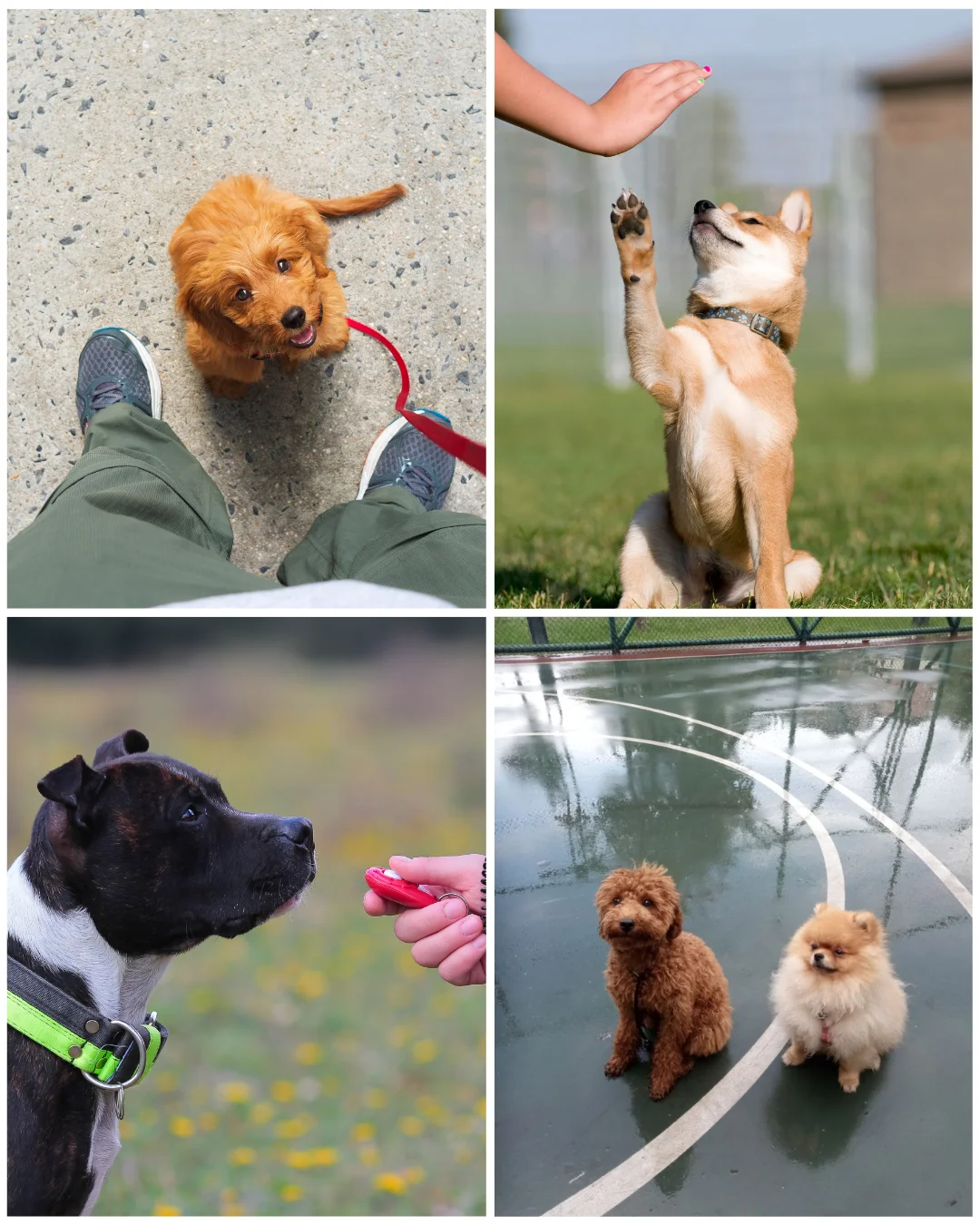 Yatılı köpek eğitimi sırasında yapılandırılmış yürüyüş ve odak çalışması